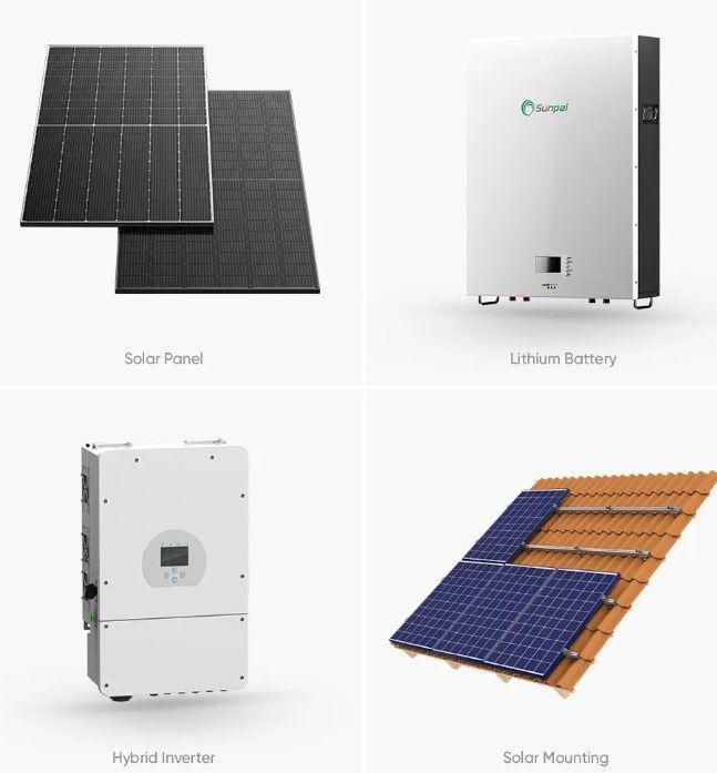 স্টোরেজ 10000W সৌর শক্তি সিস্টেম 120v 240v বিভক্ত ফেজ 8KW 10KW 20KW 30KW 50KW সৌর শক্তি সিস্টেম 10 Kw হাইব্রিড