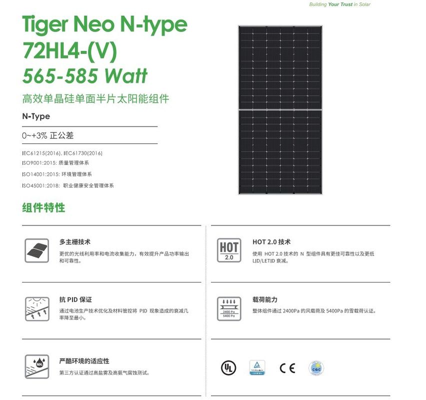 জিনকো সৌর প্যানেল Qcells 560W 565W 570W 575W 580W শক্তি প্যানেল সৌর শক্তি পিভি প্যানেল অ্যারে